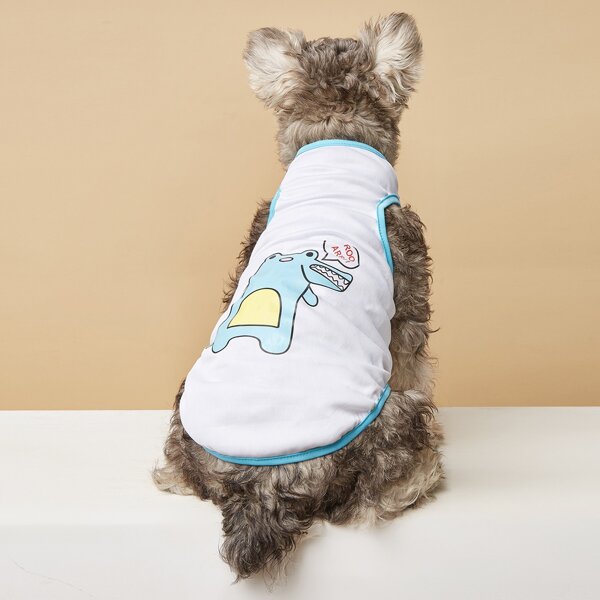 

Cartoon Graphic Pet Tank, Blue
