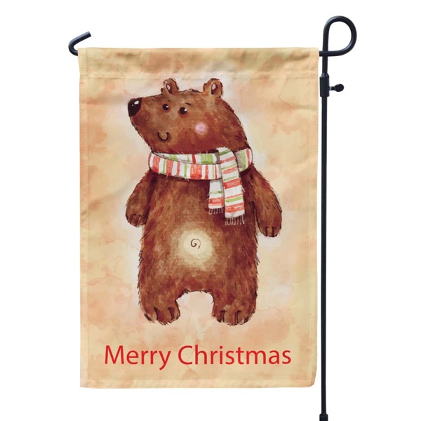 

Christmas Bear Print Garden Flag, Multicolor