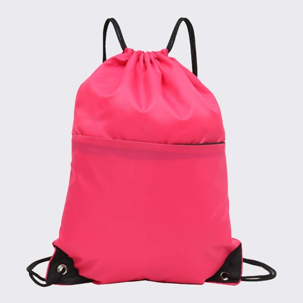 

Eyelet Detail Drawstring Backpack, Pink