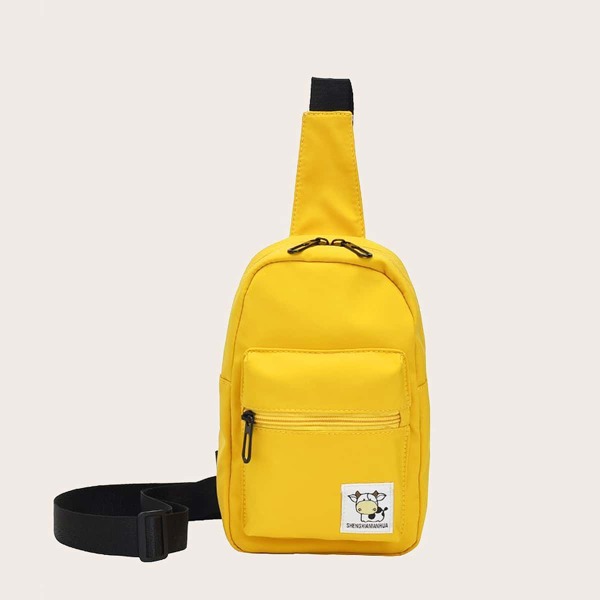 

Сумка-слинг с мультипликационным узором, Жёлтые