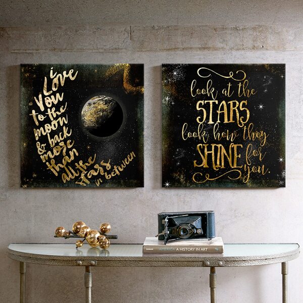 

2pcs Slogan Graphic Unframed Painting, Multicolor