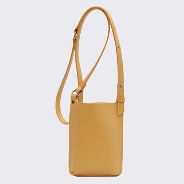 

Minimalist Crossbody Bucket Bag, Yellow