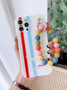 撞色帶串珠手帶手機外殼 - 彩色 - 查看 1