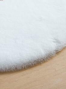 Cloud Shaped Plush Floor Mat - White - View 2
