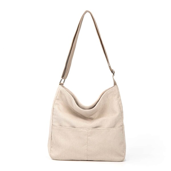 

Minimalist Pocket Front Shoulder Bag, Beige
