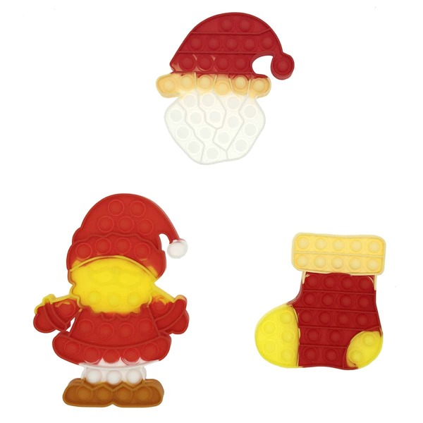 

3pcs Random Christmas Push Pop Bubble, Multicolor