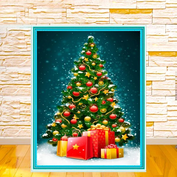 

Christmas Tree DIY Diamond Unframed Painting, Multicolor