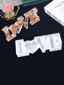 1pc Love Design DIY Silicone Mold - White - View 2