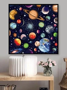 星球印花DIY無邊框水鑽繪畫 - 彩色 - 查看 2