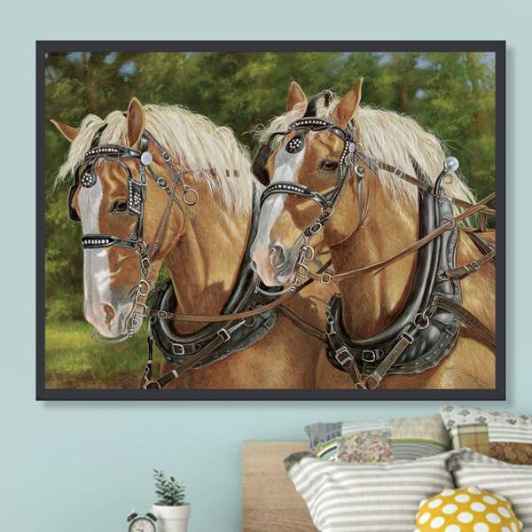 

Horse Pattern DIY Diamond Painting Without Frame, Multicolor