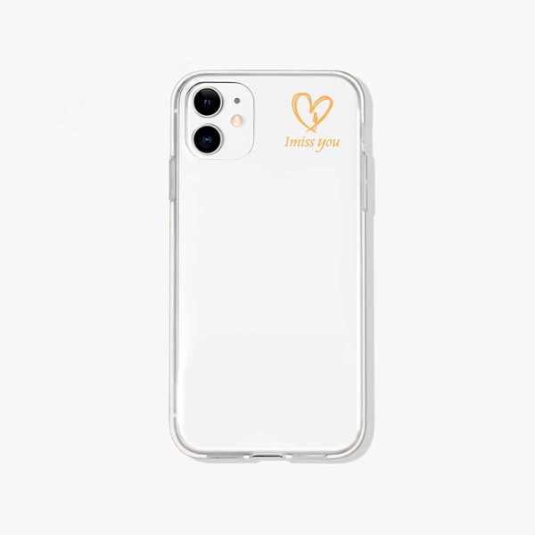 

Heart Pattern Phone Case, Clear