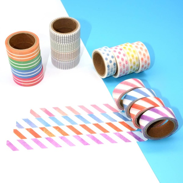 

5rolls Random Pattern DIY Tape, Multicolor