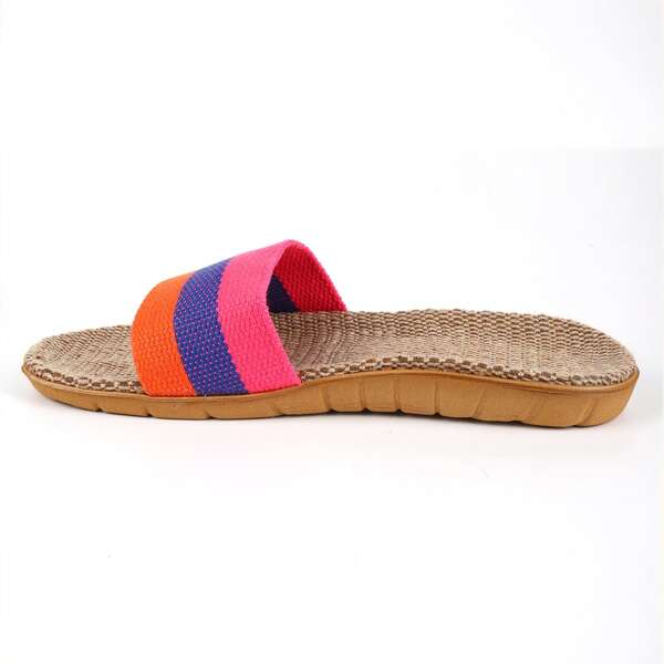 

Colorblock Braided Detail Slides, Multicolor