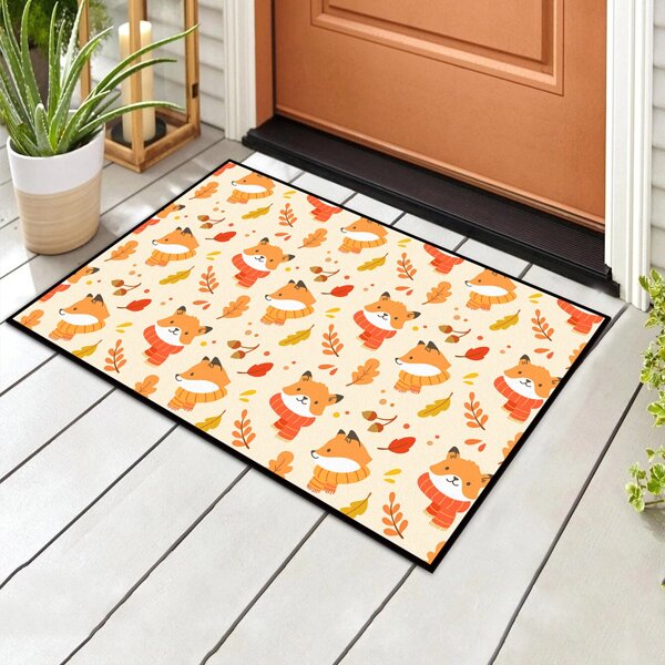 

Autumn Fox Print Outdoor Rug, Multicolor