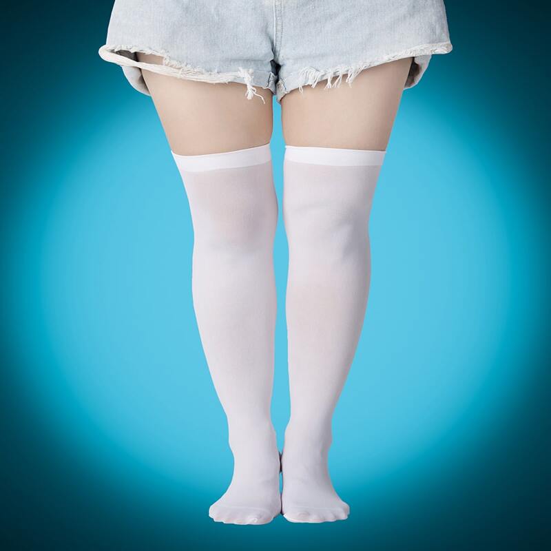 

3pairs Solid Socks Set, White