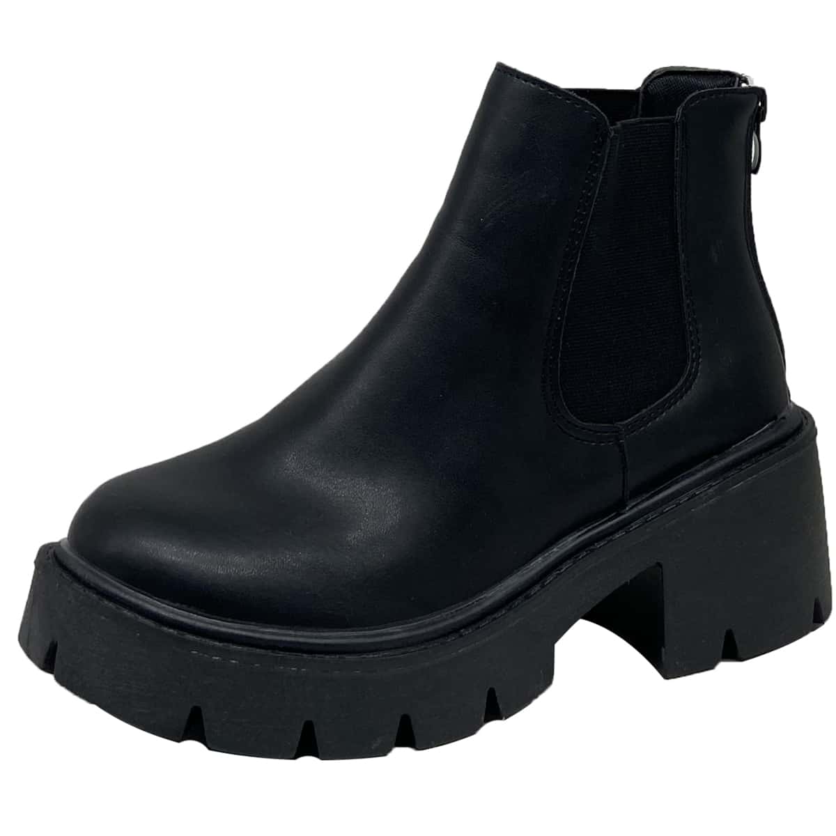 

Minimalist Chunky Heeled Chelsea Boots, Black