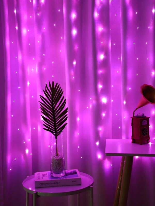 BASIC LIVING 200 Led 2 x 2M Curtain String Light SHEIN USA