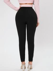 SHEIN PETITE Slant Pocket Skinny Pants