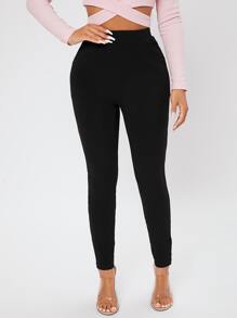 SHEIN PETITE Slant Pocket Skinny Pants