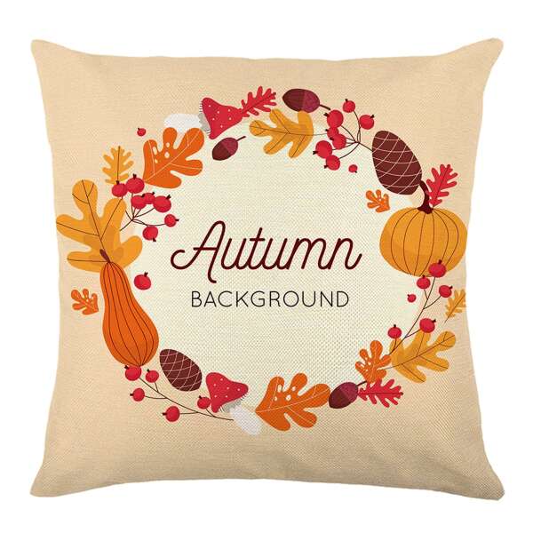 

Autumn Print Outdoor Water-Proof Cushion Cover Without Filler, Multicolor