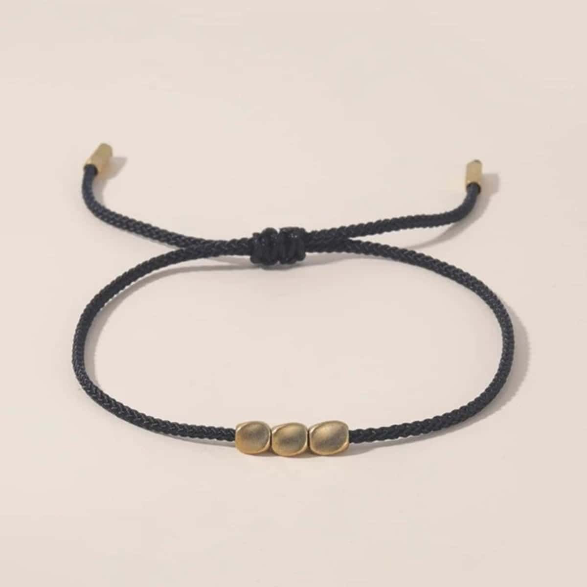 

Beaded Design Rope Bracelet, Black