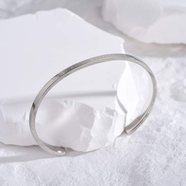 

Minimalist Cuff Bangle, Silver