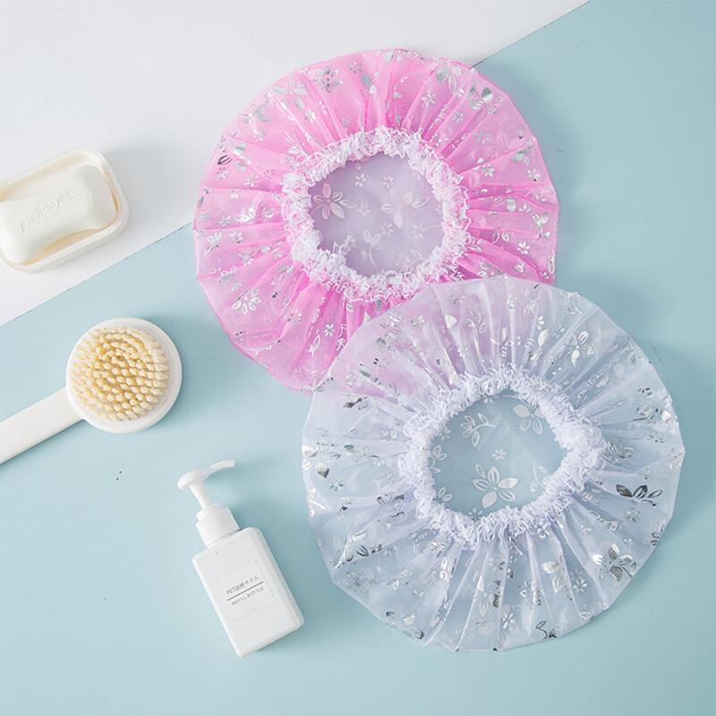 

1pc Lace Decor Shower Cap, Multicolor