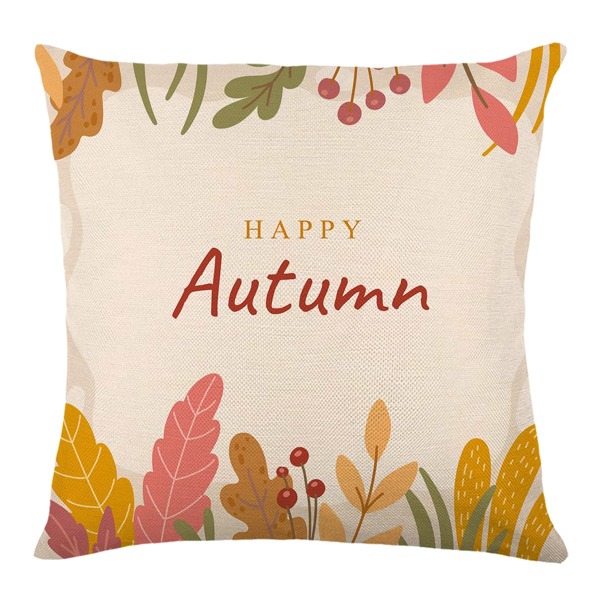 

Autumn Print Outdoor Water-Proof Cushion Cover Without Filler, Multicolor