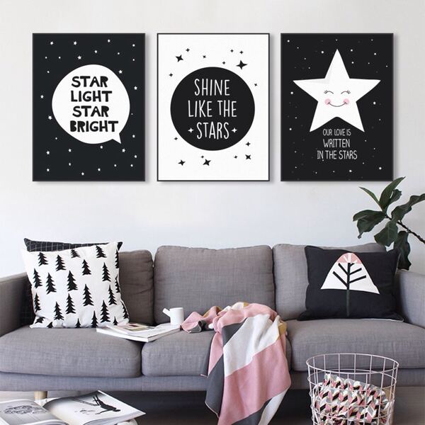 

3pcs Slogan Graphic Unframed Painting, Multicolor