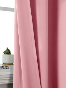 Solid Color Blackout Single Panel Curtain - Pink - View 5