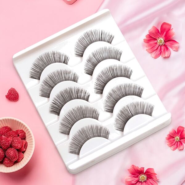 

5pairs Extra Long False Eyelashes, Black