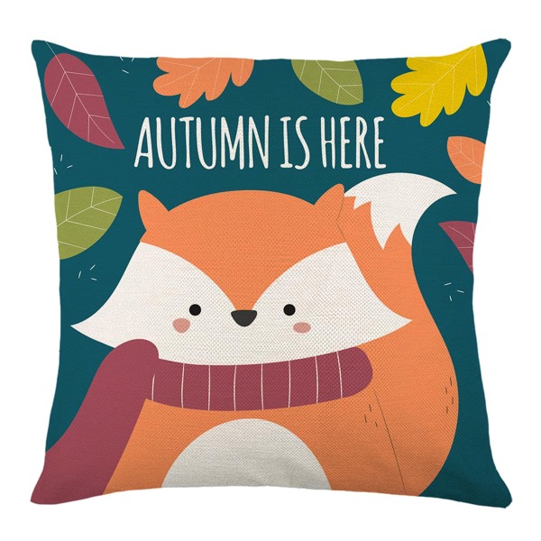 

Autumn Fox Print Outdoor Water-Proof Cushion Cover Without Filler, Multicolor