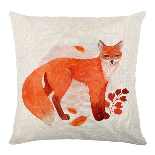 

Autumn Fox Print Outdoor Water-Proof Cushion Cover Without Filler, Multicolor