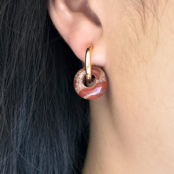 

Mismatched Circle Drop Earrings, Multicolor