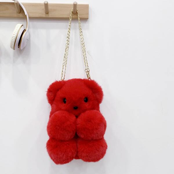 

Cartoon Design Chain Novelty Bag, Red