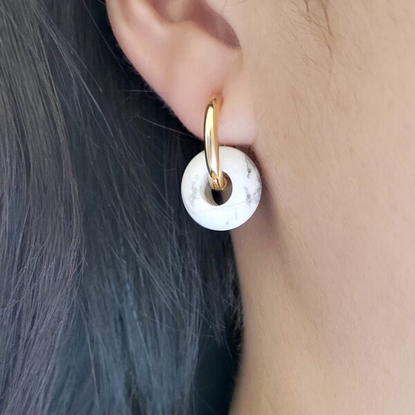 

Mismatched Circle Drop Earrings, Multicolor
