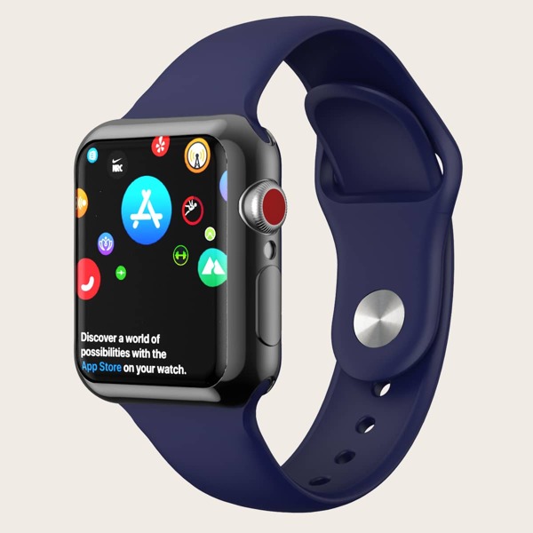 

Plain Silicone Watchband For iWatch, Blue