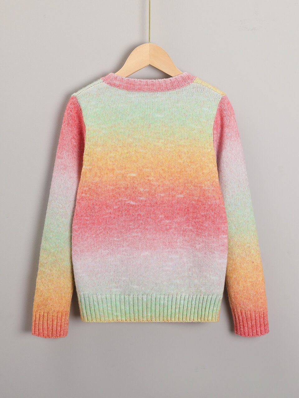 Tween Girl Ombre V Neck Sweater