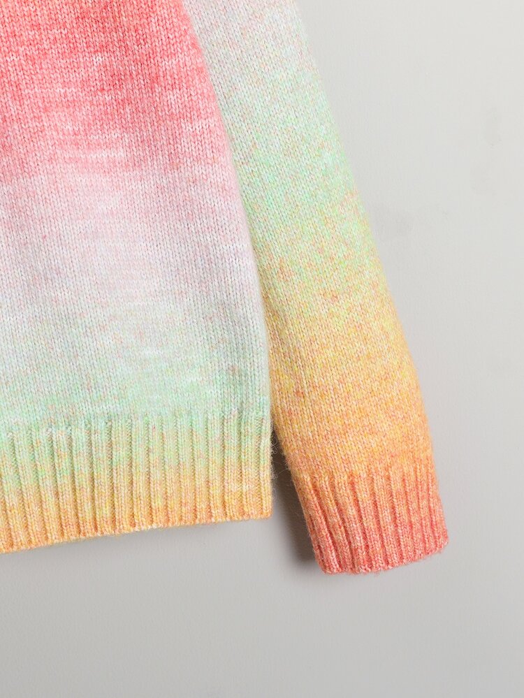Tween Girl Ombre V Neck Sweater