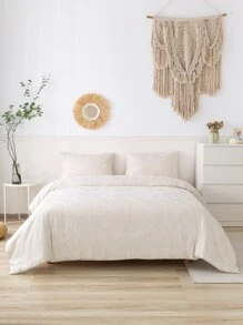 Geometric Tufted Bedspread Set - Beige - View 2