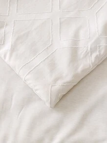 Geometric Tufted Bedspread Set - Beige - View 4