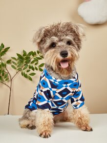 幾何樣式寵物運動衫 - 彩色 - 查看 1