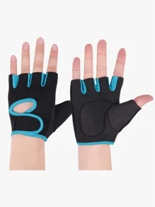 1 par de guantes deportivos de neopreno antideslizantes para levantamiento de pesas y entrenamiento físico - Azul - Ver 3