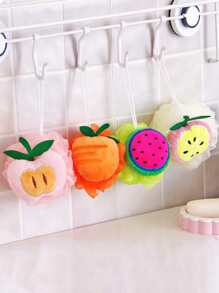 1 quả bóng tắm tạo bọt thiết kế hình trái cây ngẫu nhiên, bóng lưới tắm sáng tạo hoạt hình, xơ mướp tạo bọt cho phòng tắm trang trí phòng tắm mùa hè - Nhiều màu - Xem 1