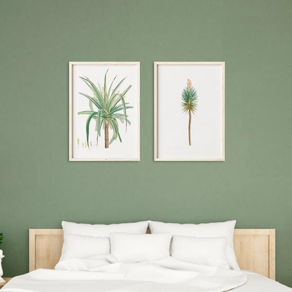 

2pcs Plants Pattern Unframed Painting, Multicolor
