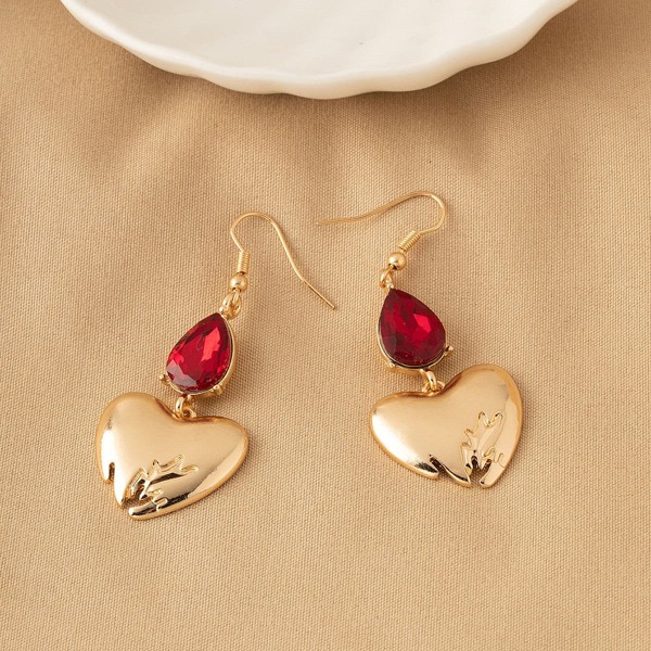 

Heart & Water Drop Earrings, Multicolor