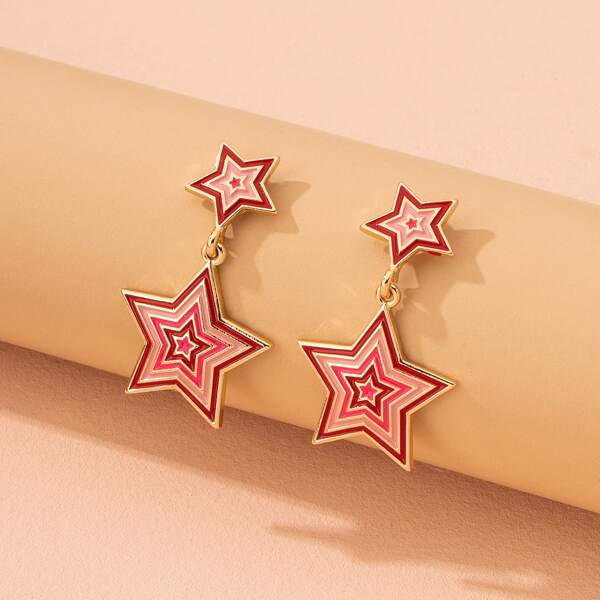 

Star Drop Earrings, Multicolor