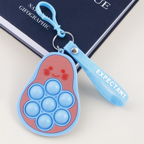 

Cartoon Fruit Charm Keychain, Multicolor