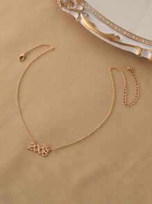 Vòng cổ charm số năm - Vàng - Xem 3