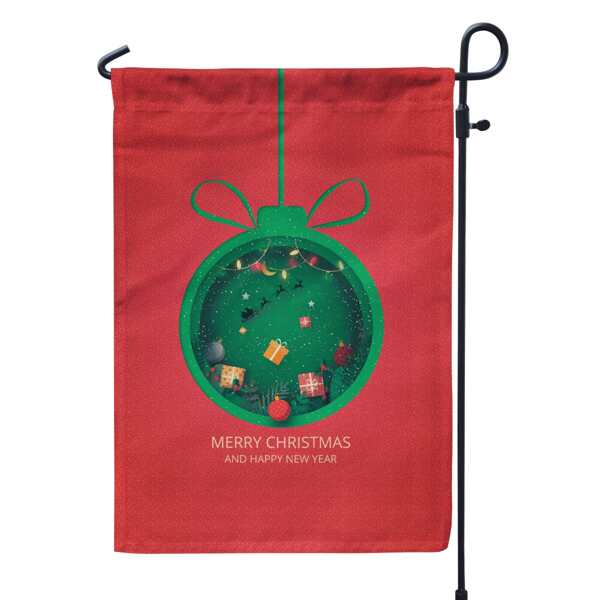 

1pc Christmas Gift Print Decorative Garden Flag, Multicolor